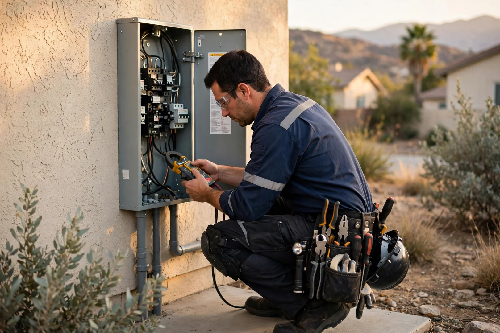 Electrician answering a homeowner scheduling call